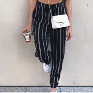 Band of Gypsies Black & White Striped Pants